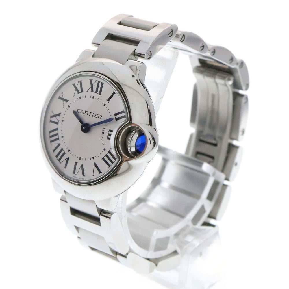 Cartier(カルティエ) バロン ブルー ドゥ カルティエ ウォッチ 腕時計 28mm クォーツムーブメント スティール SM シルバー レディース W69010Z4