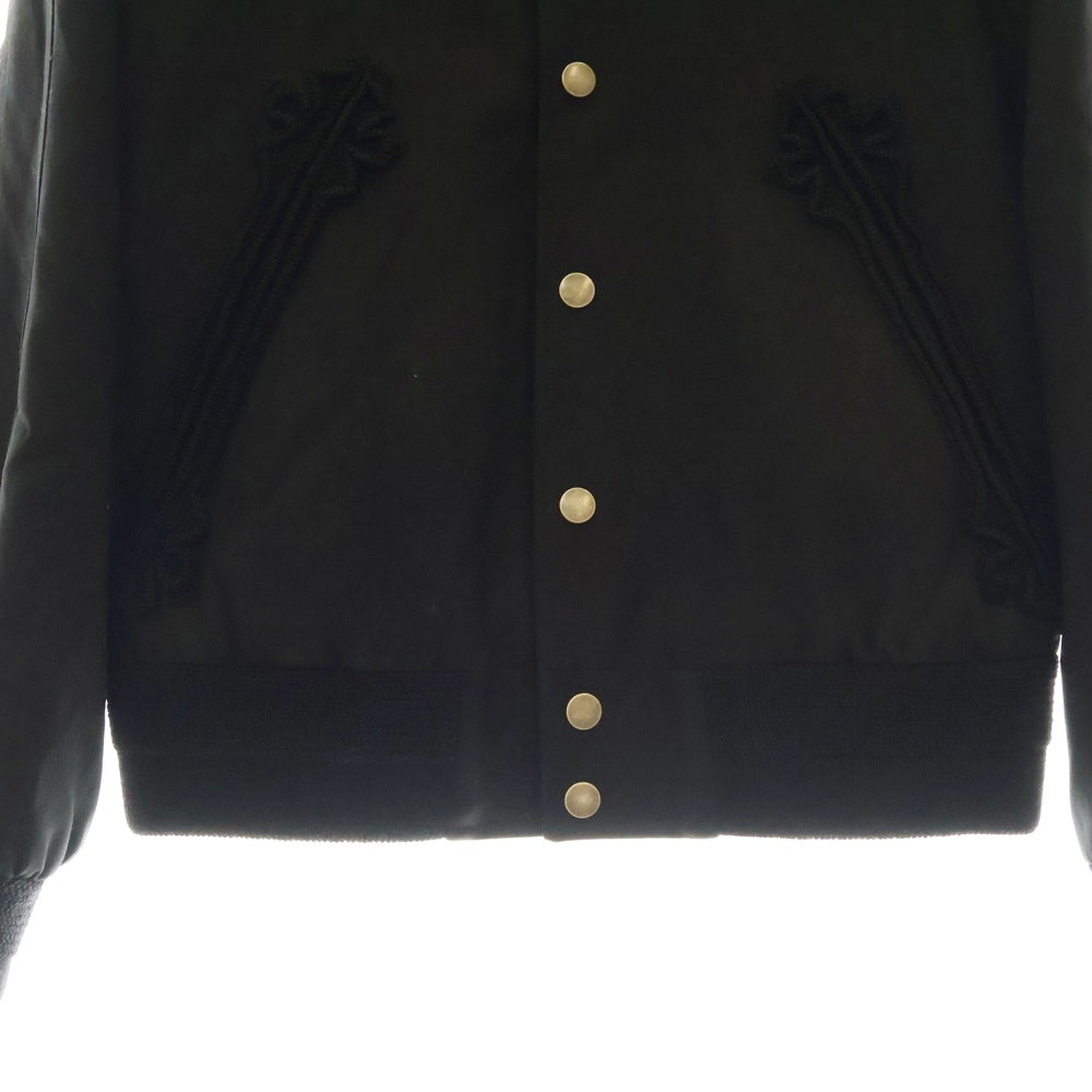 SAINT LAURENT PARIS(サンローランパリ) RAGLAN JACKET ポケット装飾 フロントスナップ ウール ラグランジャケット ブルゾン ブラック レディース 507526 Y239W