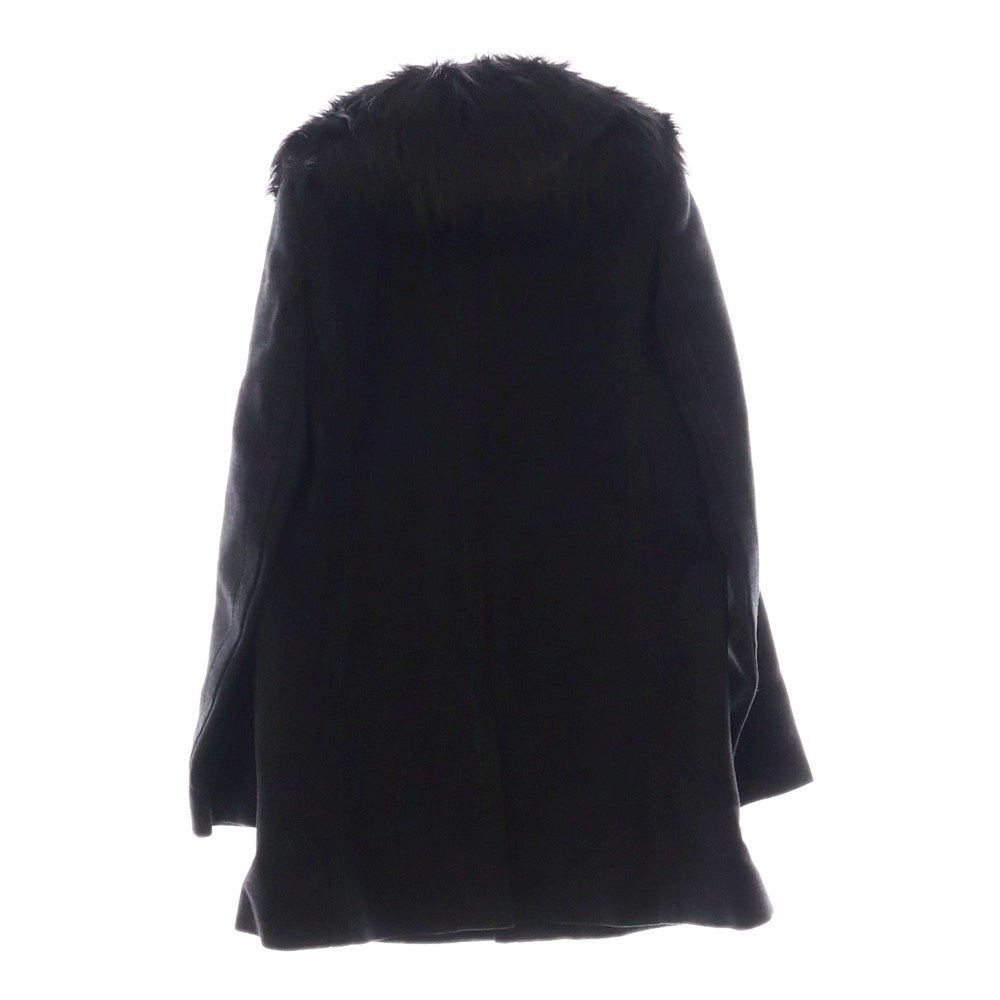 MARC JACOBS(マークジェイコブス) パイピングデザイン アクリルファー 3B ウールコート ブラック レディース M4007108