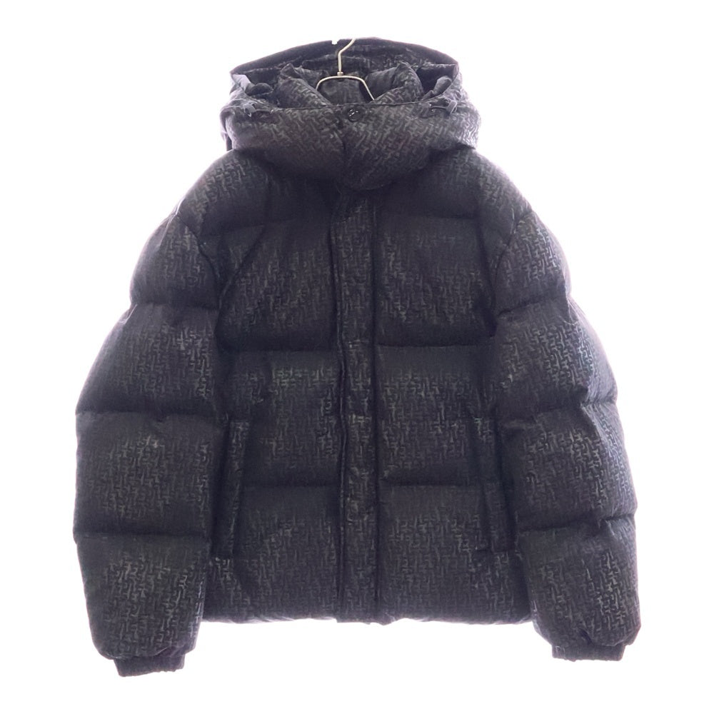 DIESEL(ディーゼル) W-ROLFYS-MON モノグラム柄 フーデット パファー ジャケット ブラック A10489 0DNAU