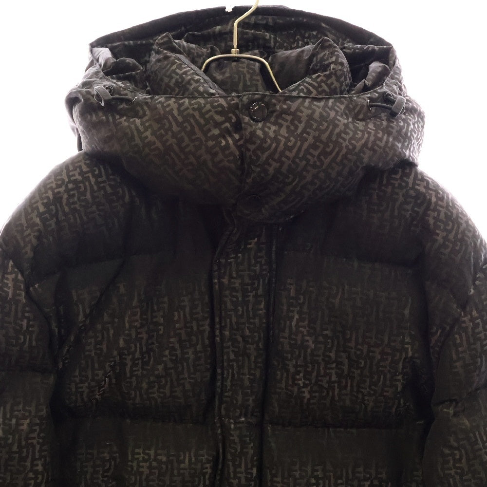 DIESEL(ディーゼル) W-ROLFYS-MON モノグラム柄 フーデット パファー ジャケット ブラック A10489 0DNAU