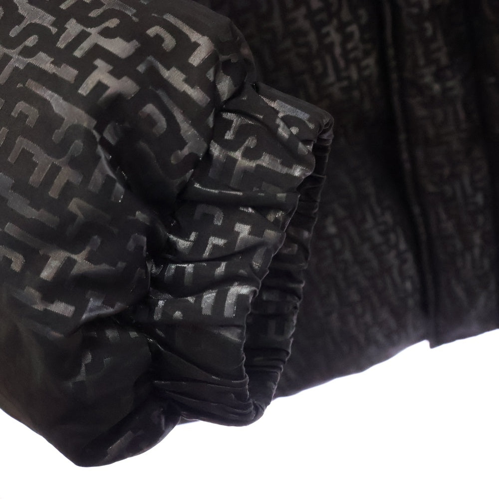 DIESEL(ディーゼル) W-ROLFYS-MON モノグラム柄 フーデット パファー ジャケット ブラック A10489 0DNAU