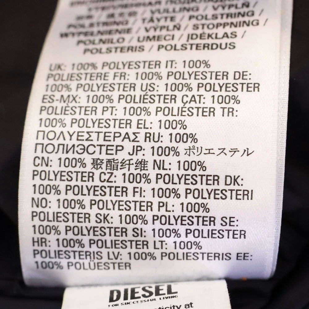 DIESEL(ディーゼル) W-ROLFYS-MON モノグラム柄 フーデット パファー ジャケット ブラック A10489 0DNAU