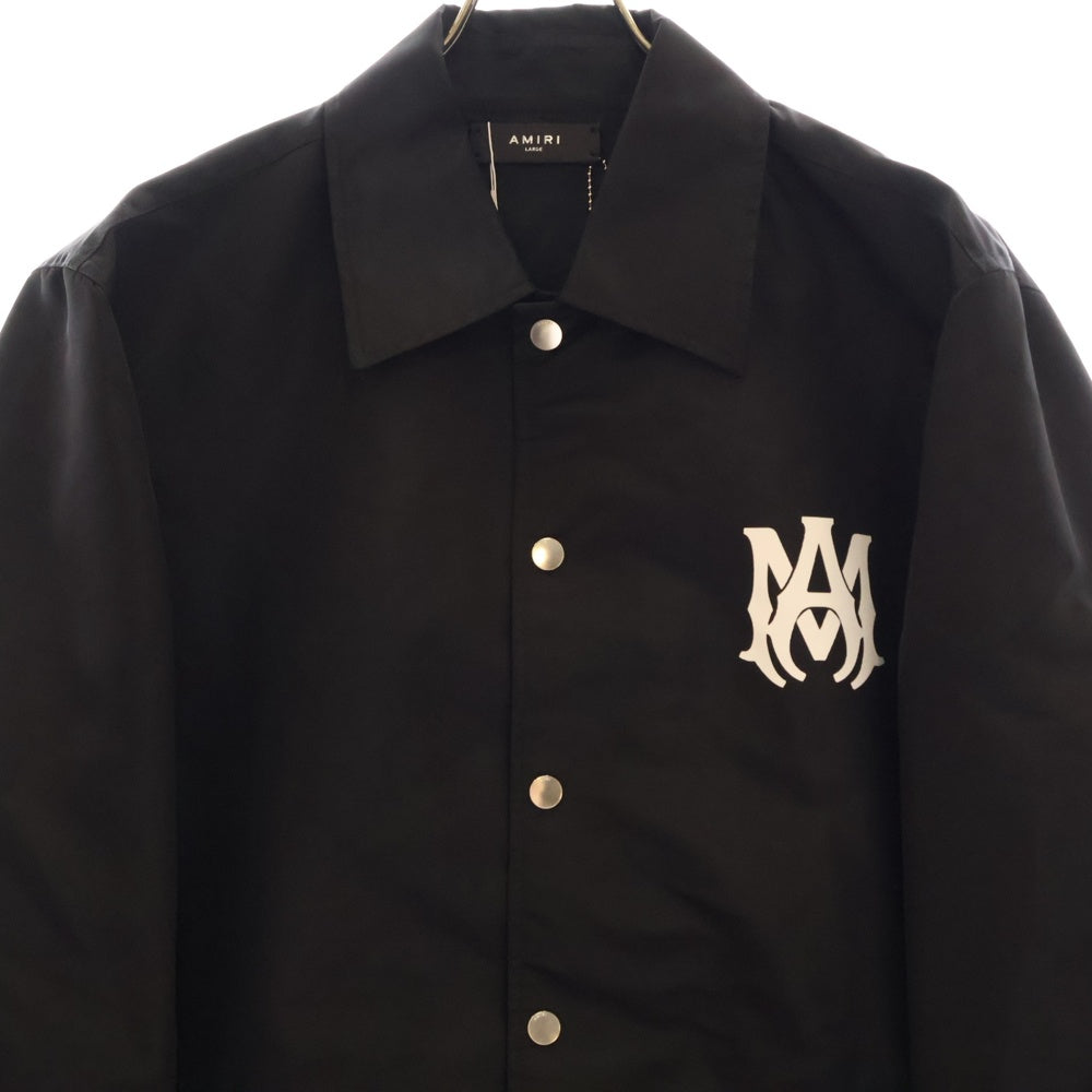 AMIRI(アミリ) ロゴプリントナイロンコーチジャケット ブラック AMOULW1014