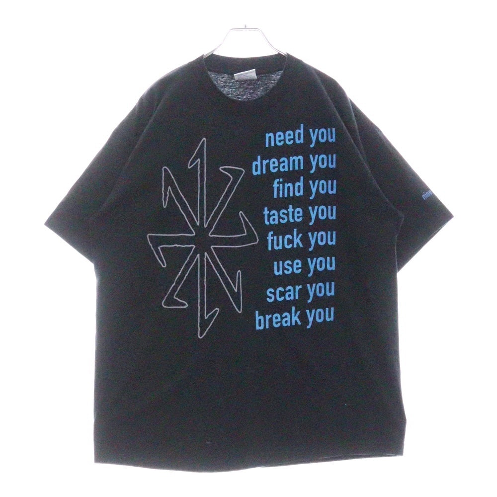 VINTAGE(ヴィンテージ) 90S VINTAGE NINE INCH NAILS ERASER ナインインチネイルズ イレイザー ヴィンテージ 両面プリント半袖Tシャツ カットソー ブラック