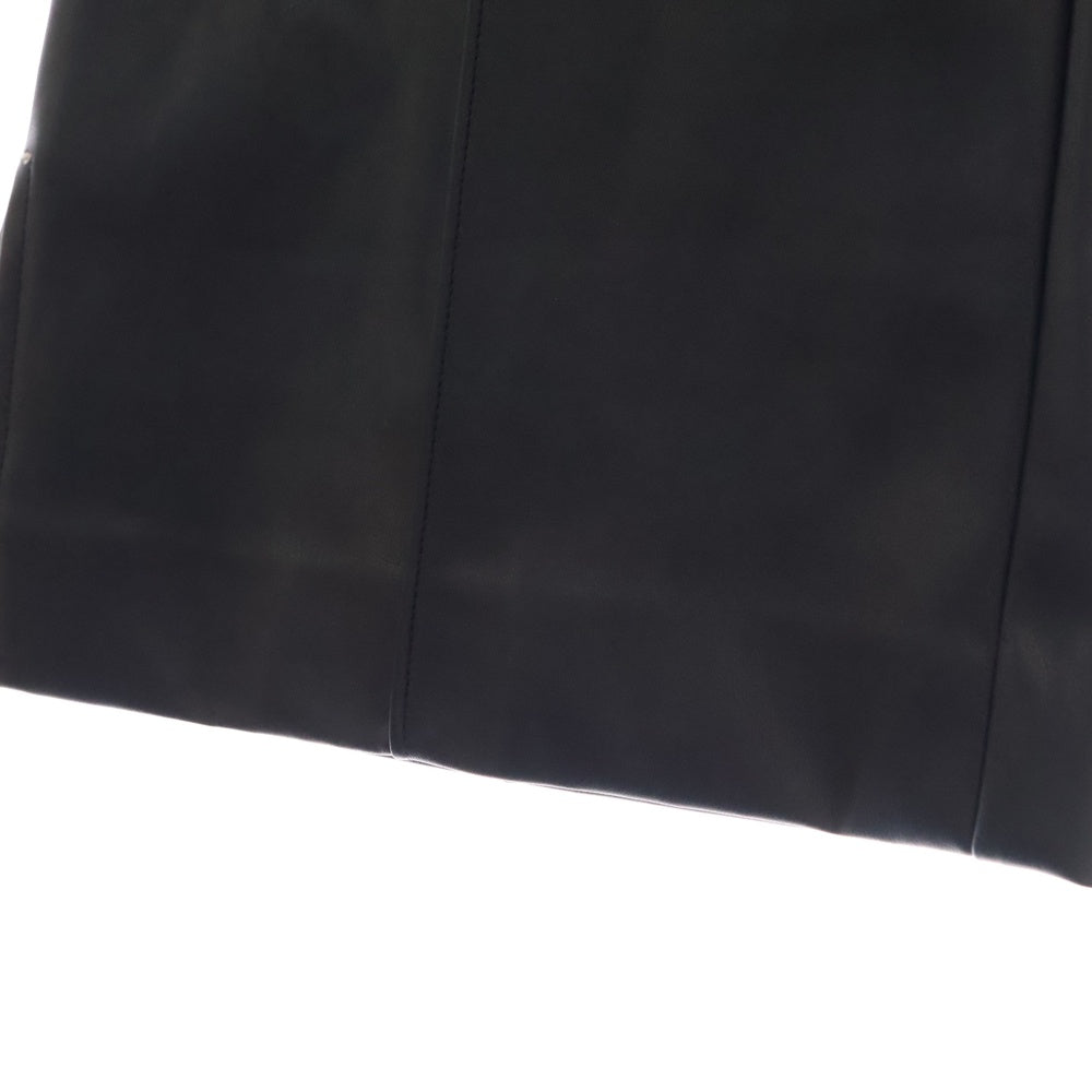 AMERI(アメリ) PIN TUCK SYNTHETIC LEATHER PANTS ピンタック シンセティック レザーパンツ ネイビー 01320870680