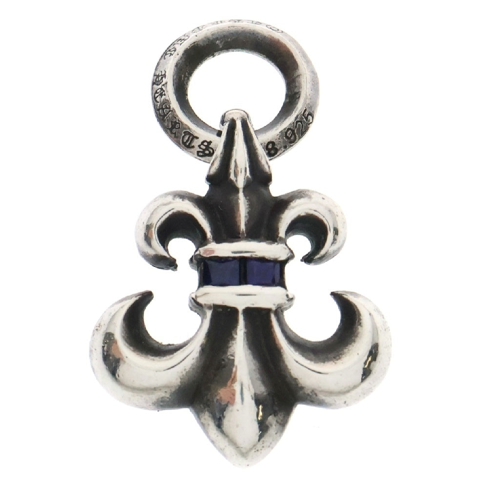 CHROME HEARTS(クロムハーツ) BS FLUER CHARM BSフレアチャーム サファイア シルバー ネックレストップ