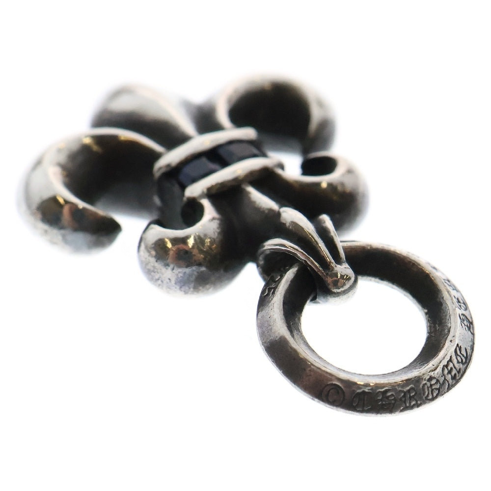 CHROME HEARTS(クロムハーツ) BS FLUER CHARM BSフレアチャーム サファイア シルバー ネックレストップ