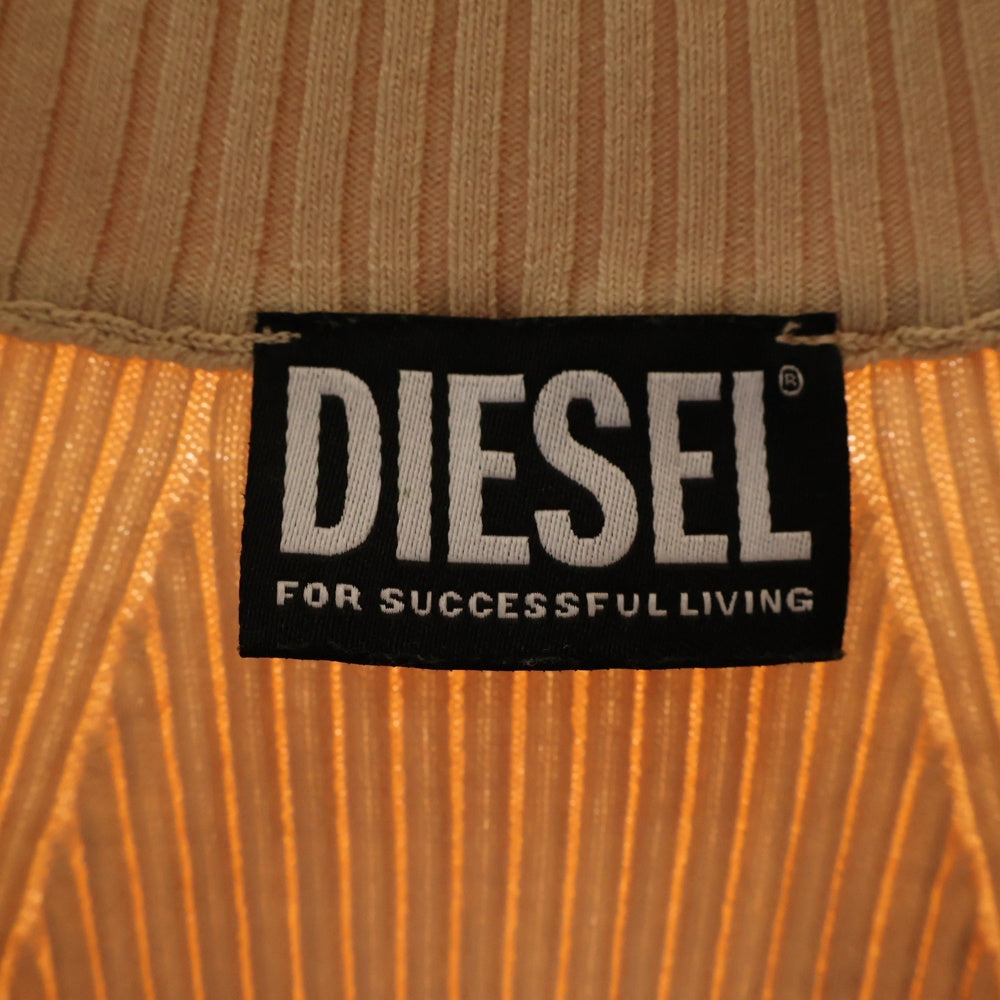 DIESEL(ディーゼル) M-SAVANNAH ジップアップ ニットカーディガン ベージュ A05785