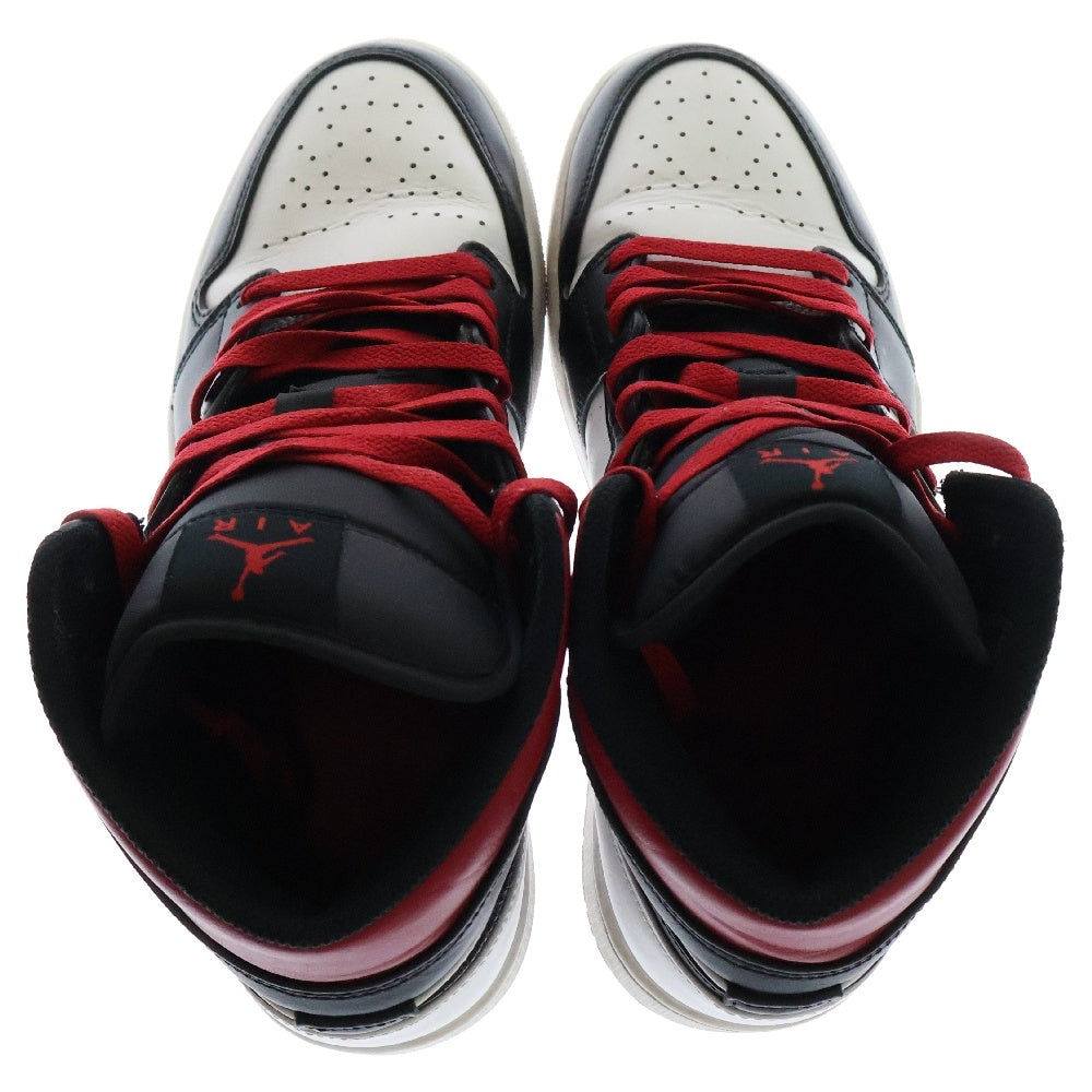 NIKE(ナイキ) AIR JORDAN 1 MID Gym Red エアジョーダン1 ジムレッド ミッドカットスニーカー ホワイト/ブラック/レッド US9/27.0cm DQ8426-106