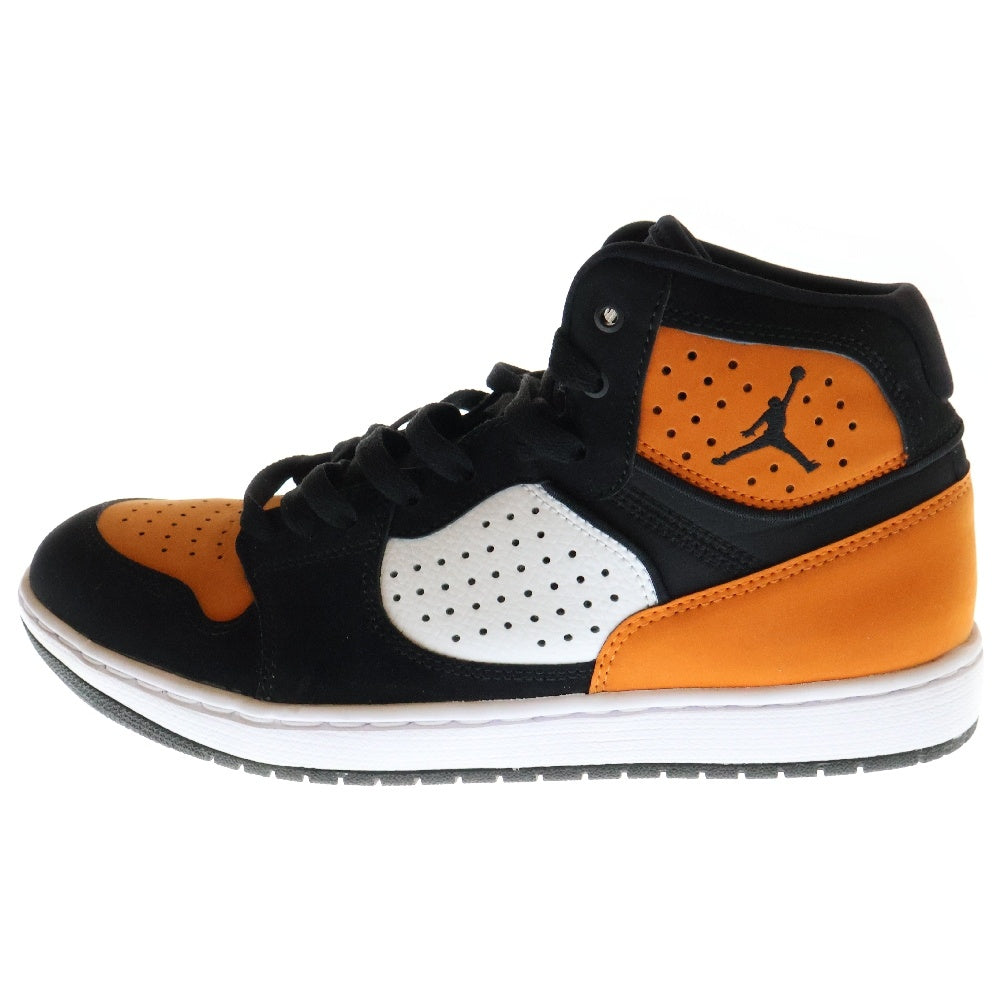 NIKE(ナイキ) JORDAN ACCESS ジョーダン アクセス ミッドカットスニーカー ブラック/ホワイト/オレンジ US9/27.0cm AR3762-008