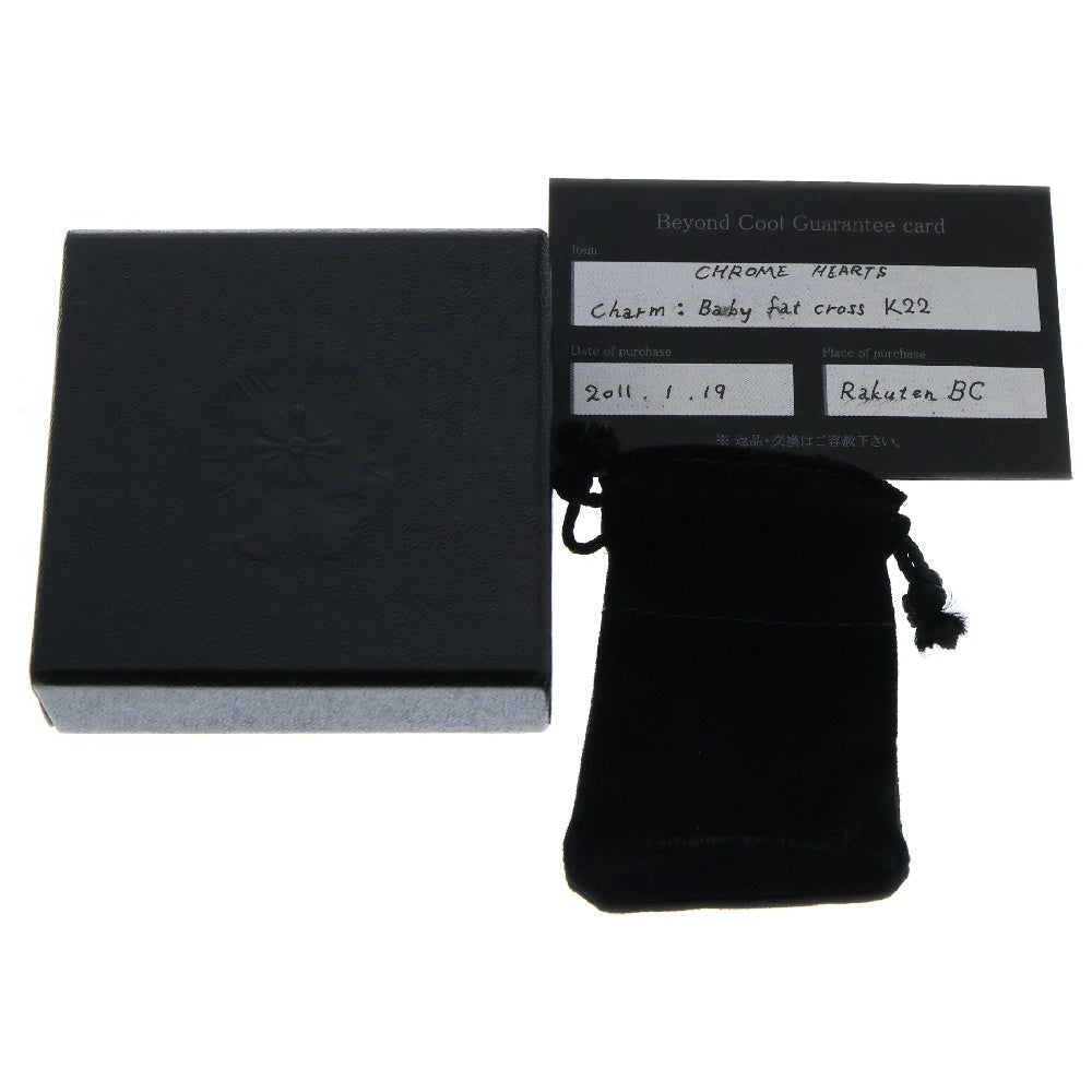 CHROME HEARTS(クロムハーツ) 22K CRS BBYFAT ベイビーファットクロス ペンダントトップ ゴールド BCA037