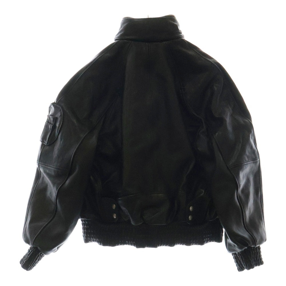 NO/FAITH STUDIOS(ノーフェイスストゥディオス) LEATHER BIKER ギミックデザイン バイカー レザー バイカージャケット ブルゾン ブラック