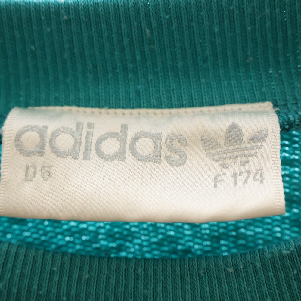 adidas(アディダス) 90S VINTAGE トレフォイルロゴ 万国旗タグ クルーネック ヴィンテージ スウェットトレーナー ブルー