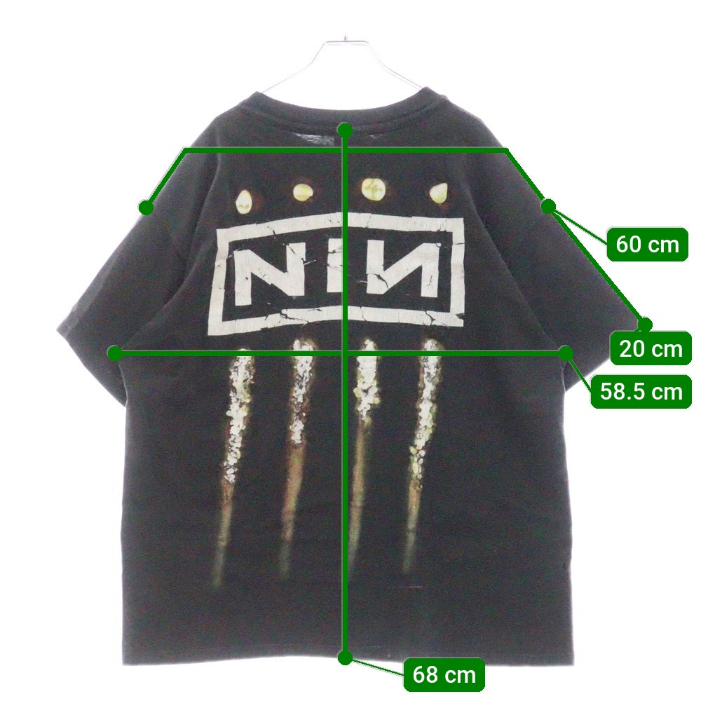 VINTAGE(ヴィンテージ) 90s NINE INCH NAILS THE DOWNWARD SPIRAL ALL SPORTタグ ヴィンテージ ナインインチネイルズ ダウンワードスパイラル プリント半袖Tシャツ ブラック