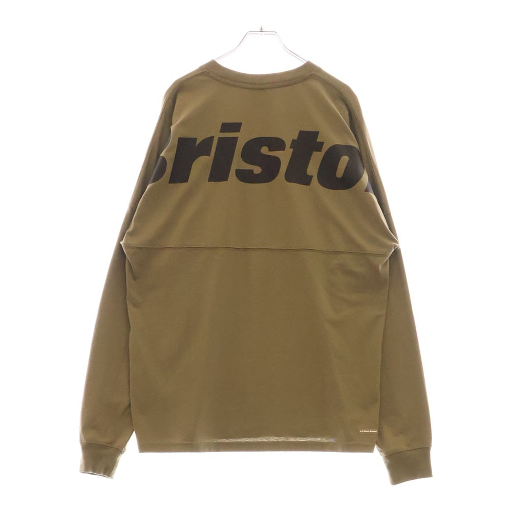 F.C.R.B./F.C.Real Bristol/FCRB(エフシーアールビー/エフシーレアルブリストル) 22SS L/S BIG LOGO TEAM BAGGY TEE ビッグロゴ チーム バギーシルエット クルーネック 長袖Tシャツ カットソー カーキ FCRB-220060