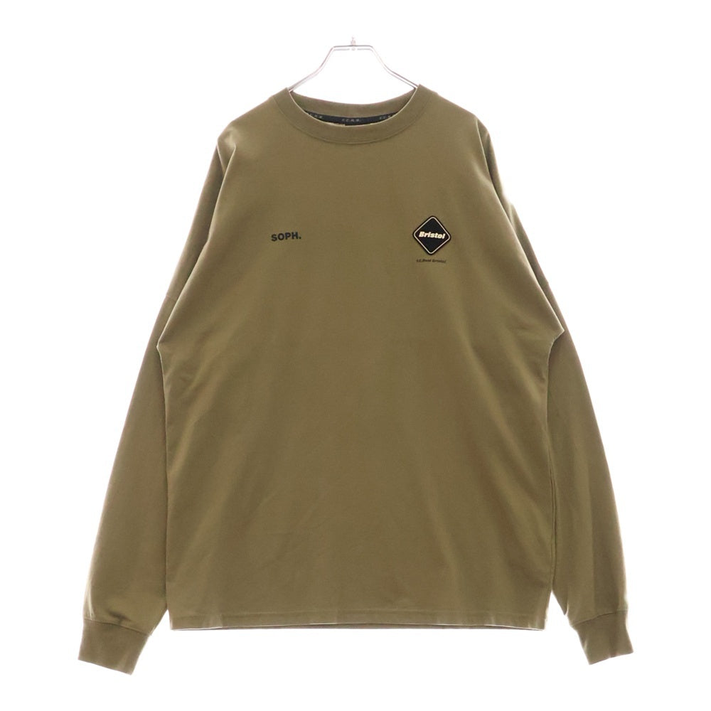 F.C.R.B./F.C.Real Bristol/FCRB(エフシーアールビー/エフシーレアルブリストル) 22SS L/S BIG LOGO TEAM BAGGY TEE ビッグロゴ チーム バギーシルエット クルーネック 長袖Tシャツ カットソー カーキ FCRB-220060