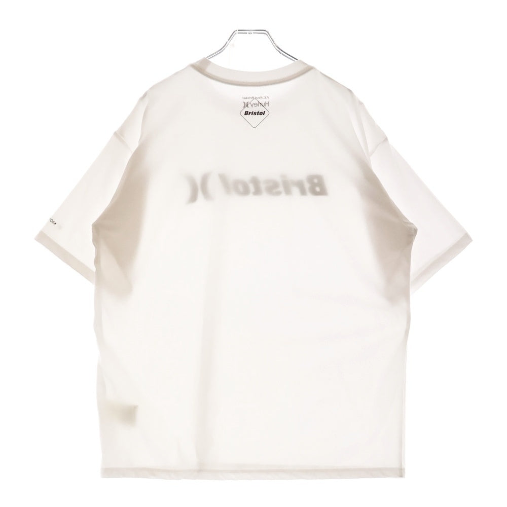 F.C.R.B./F.C.Real Bristol/FCRB(エフシーアールビー/エフシーレアルブリストル) 24SS ×Hurley TEAM TEE FCRB240129 ハーレー チーム ロゴプリント クルーネック 半袖Tシャツ カットソー ホワイト FCRB240129