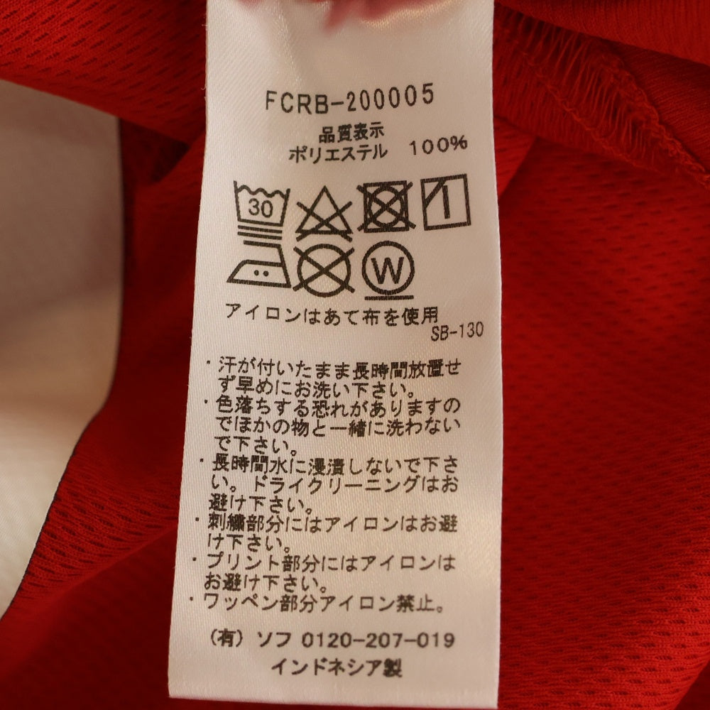 F.C.R.B./F.C.Real Bristol/FCRB(エフシーアールビー/エフシーレアルブリストル) 20SS COCA-COLA L/S TOUR TEE コカコーラ クルーネック 長袖ツアーTシャツ レッド FCRB-200005