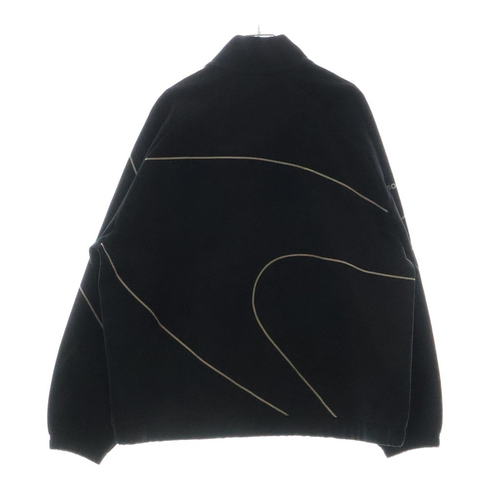 F.C.R.B./F.C.Real Bristol/FCRB(エフシーアールビー/エフシーレアルブリストル) 25SS PDK REFLECT LINE BAGGY JACKET リフレクターライン バギーシルエット ジップアップ トラックジャケット ブラック FCRB-250013