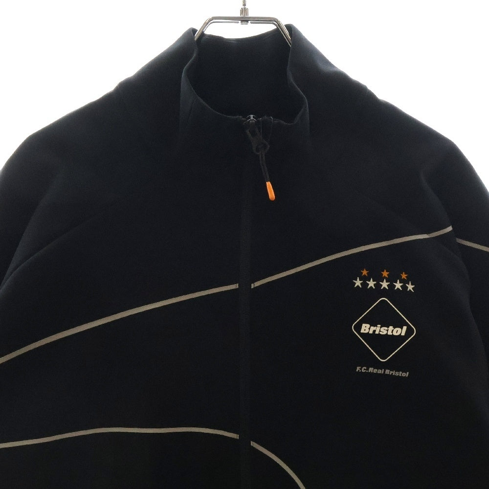 F.C.R.B./F.C.Real Bristol/FCRB(エフシーアールビー/エフシーレアルブリストル) 25SS PDK REFLECT LINE BAGGY JACKET リフレクターライン バギーシルエット ジップアップ トラックジャケット ブラック FCRB-250013