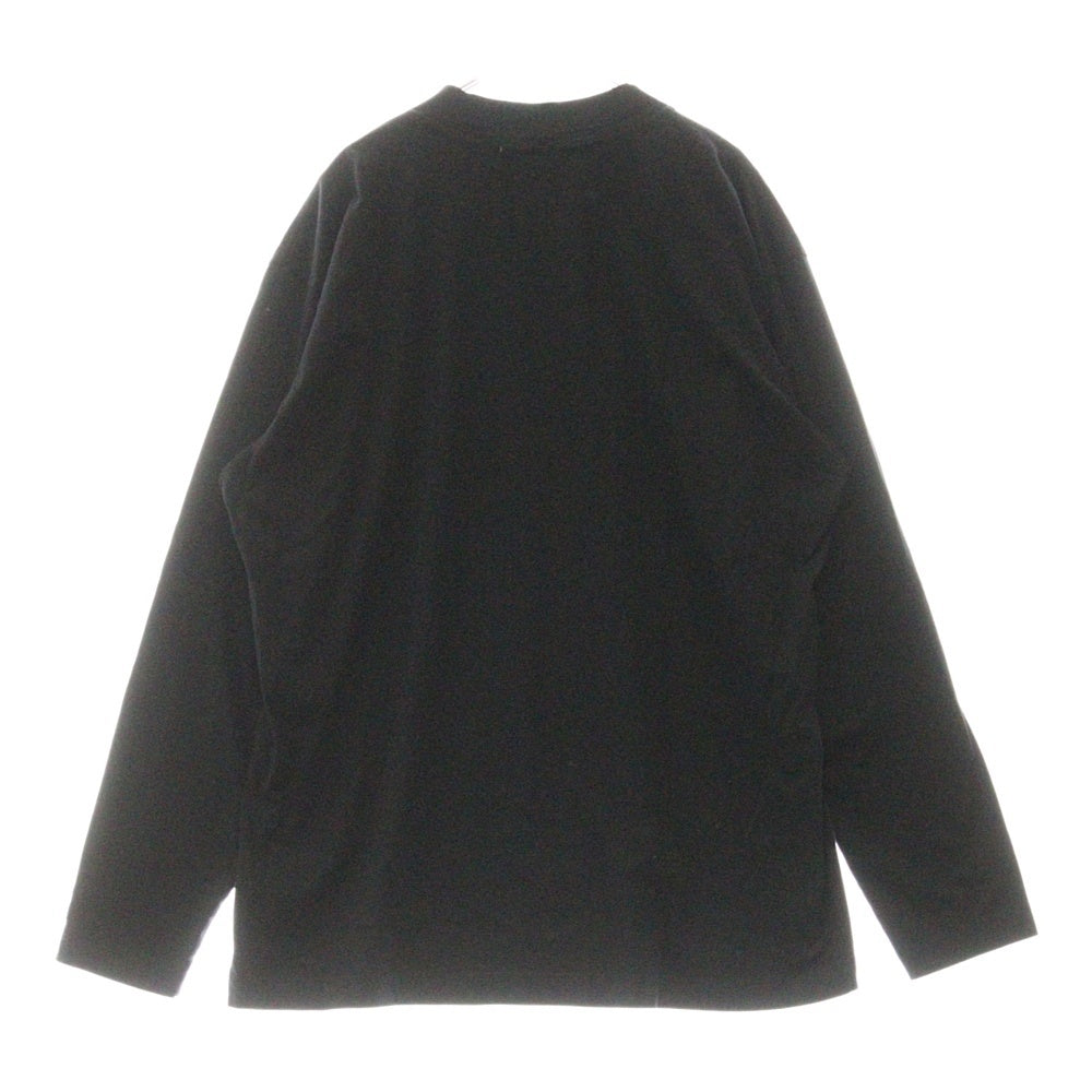 MARNI(マルニ) 22SS Logo Embroidery Mock Neck L/S Tee ロゴ刺繍 モックネック 長袖Tシャツ ロンT ブラック HUMU0242X0