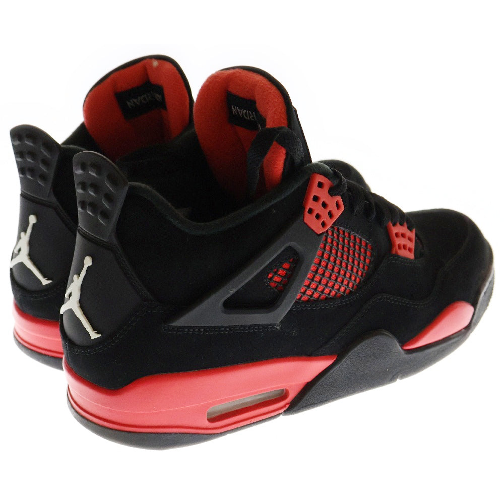 NIKE(ナイキ) AIR JORDAN 4 RETRO RED THUNDER エアジョーダン レッドサンダー ハイカットスニーカー ブラック/レッド US9/27cm CT8527-016