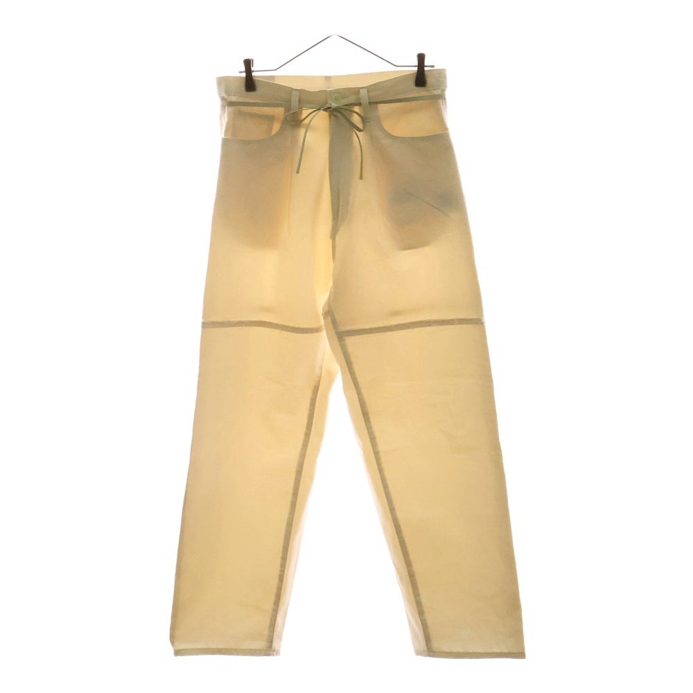 Stein(シュタイン) 23SS 5PK LEATHER CODE PANTS 5ポケット レザーコード コットン ストレートパンツ アイボリー ST.570