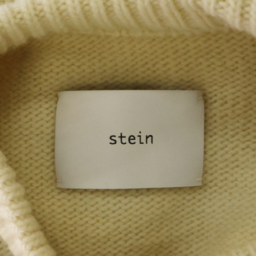 Stein(シュタイン) 21AW OVERLAPED CABLE KNIT VEST オーバーラップ ウール ケーブルニット セーター ベスト アイボリー ST.318