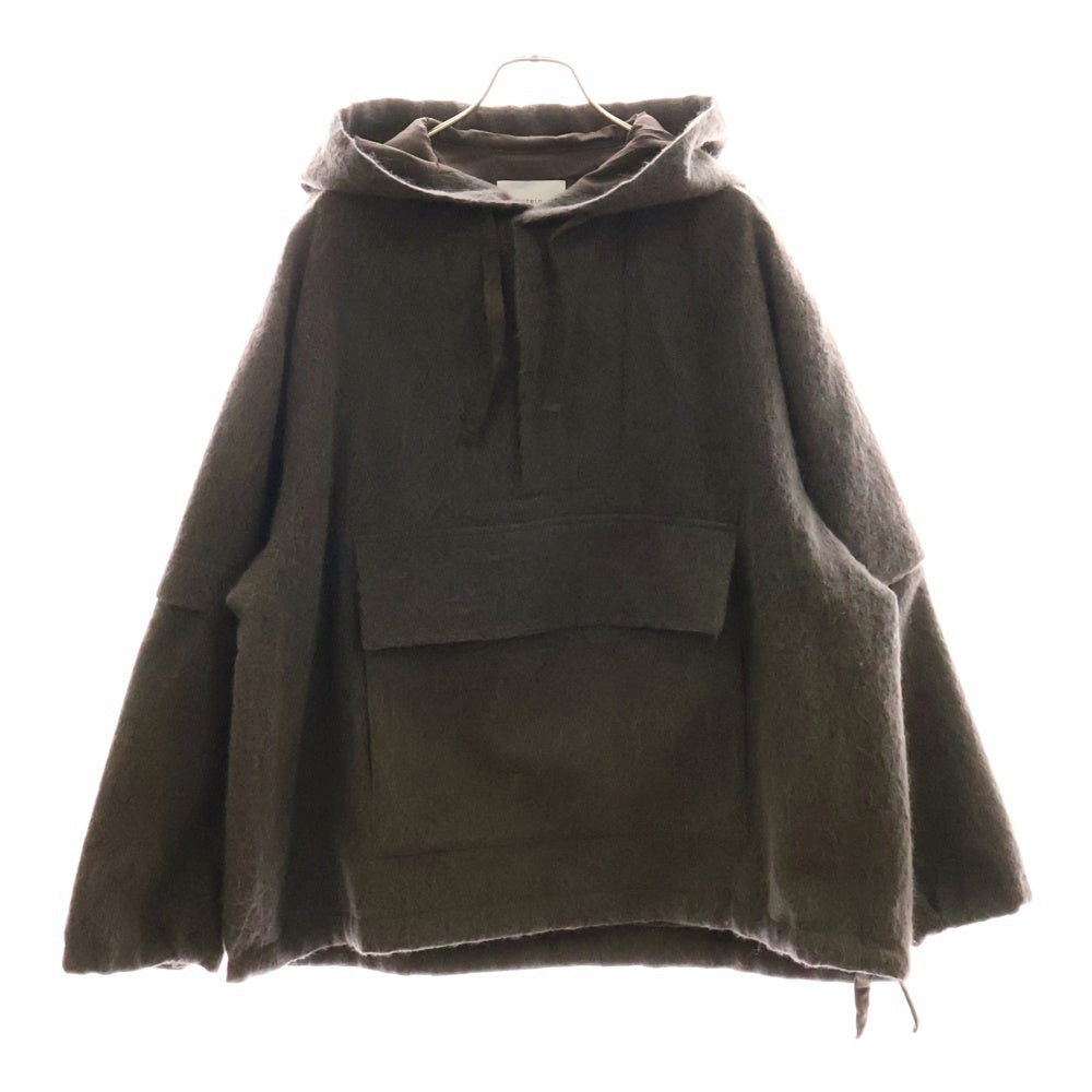 Stein(シュタイン) 20AW OVERSIZED ALPACA SHAGGY ANORAK オーバーサイズ アルパカ ウール シャギー アノラックパーカー フーディー チャコール ST.183-2