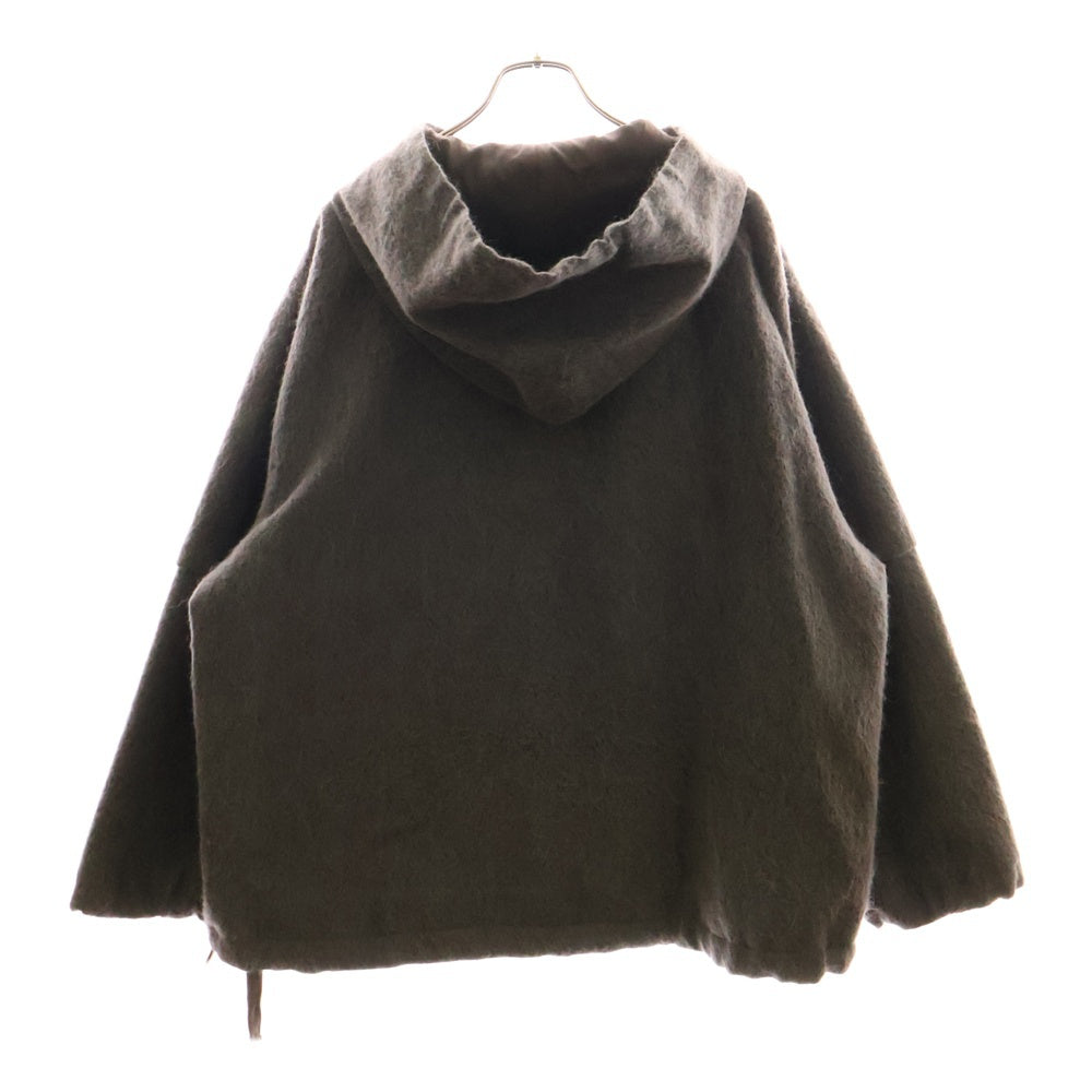 Stein(シュタイン) 20AW OVERSIZED ALPACA SHAGGY ANORAK オーバーサイズ アルパカ ウール シャギー アノラックパーカー フーディー チャコール ST.183-2