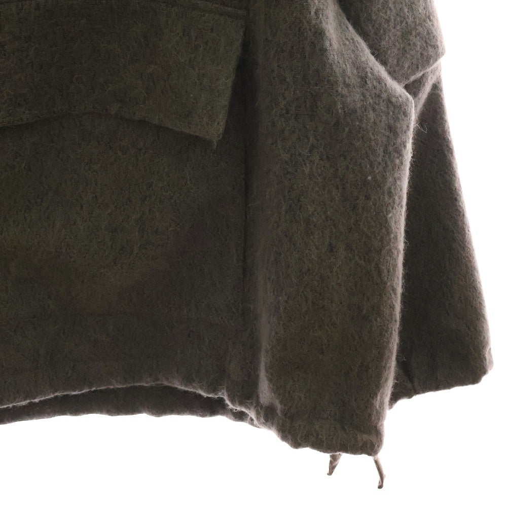 Stein(シュタイン) 20AW OVERSIZED ALPACA SHAGGY ANORAK オーバーサイズ アルパカ ウール シャギー アノラックパーカー フーディー チャコール ST.183-2