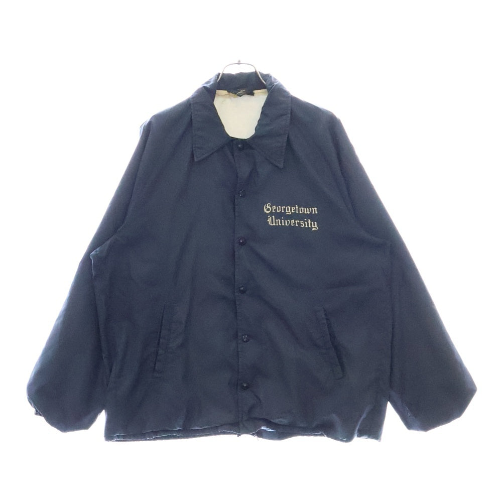 CHAMPION(チャンピオン) 60-70S VINTAGE ヴィンテージ 黒ランタグ カレッジプリント コーチジャケット ネイビー