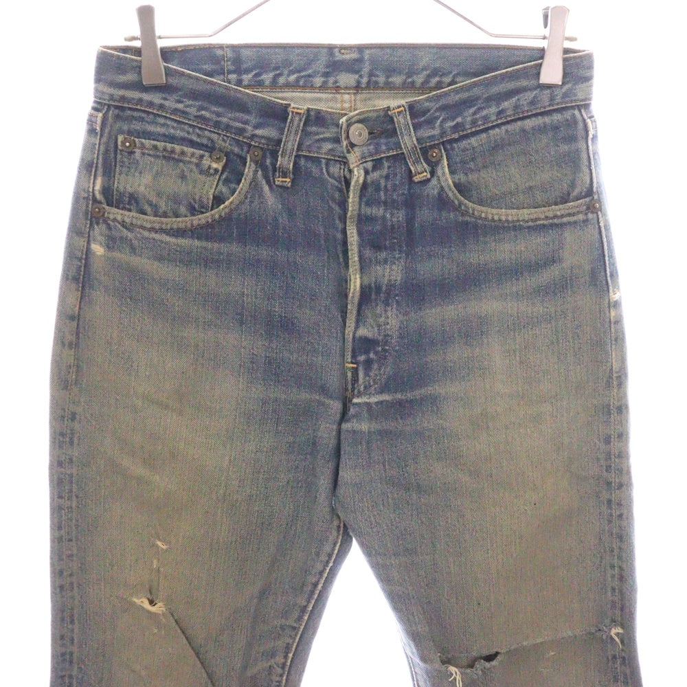 Levi's(リーバイス) 70S VINTAGE 501 BIG E 後期 ヴィンテージ ボタン裏2 セルビッチ ボタンフライ デニムパンツ インディゴ