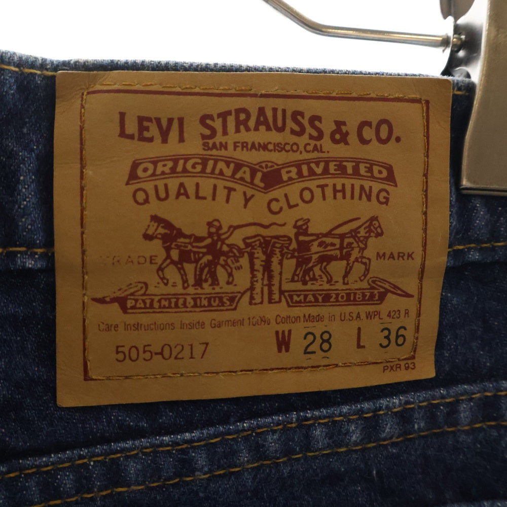 Levi's(リーバイス) 90S VINTAGE 505-0217 ボタン裏525 USA製 ジップフライ デニム ストレートパンツ インディゴ
