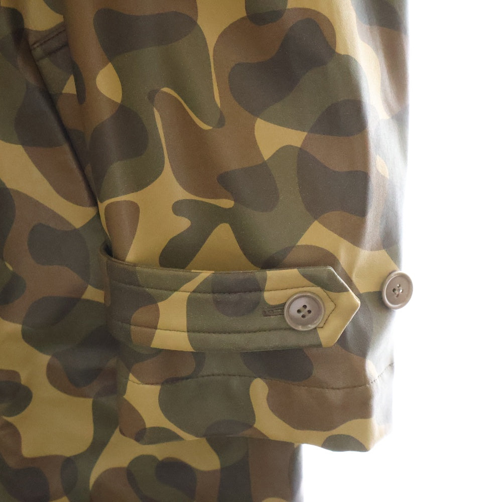 COMME des GARCONS SHIRT(コムデギャルソンシャツ) カモフラ柄 オーバーサイズ コーティング ステンカラーコート ブラウン S10103