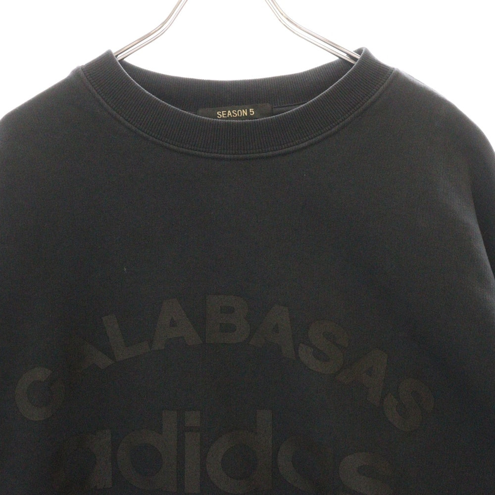 YEEZY SEASON 5(イージーシーズンファイブ) CALABASAS CREWNECK SWEATSHIRT カラバサスプリント プルオーバークルーネックスウェット ブラック KW5U2314 100