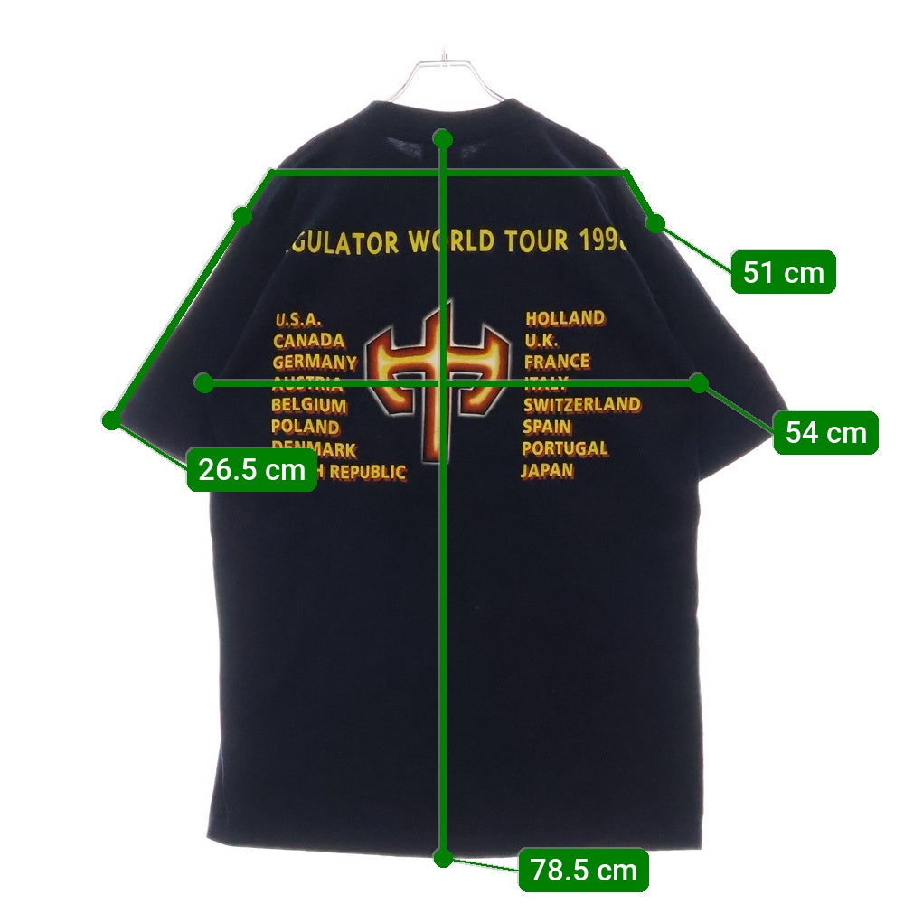 VINTAGE(ヴィンテージ) 90s JUDAS PRIEST JUGULATOR WORLD TOUR ジューダス プリースト プリント半袖Tシャツ ネイビー