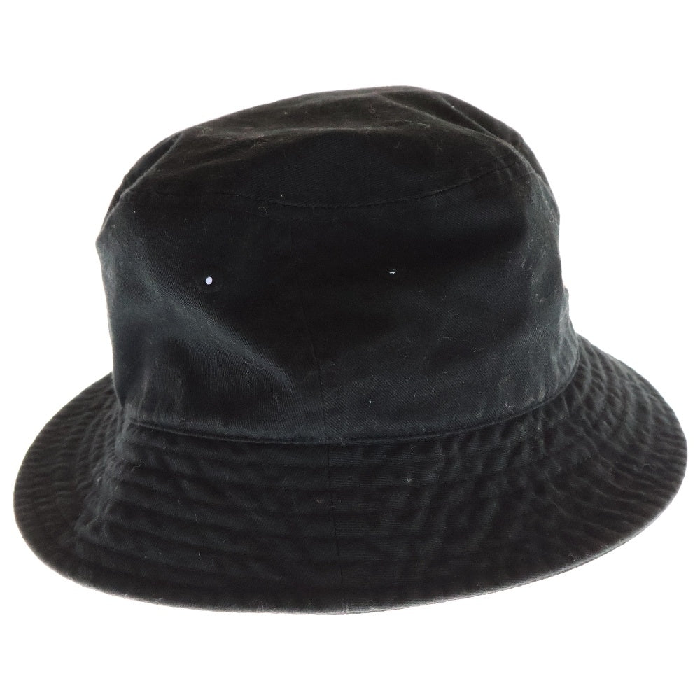 STUSSY(ステューシー) ロゴ刺繍バケットハット 帽子 ブラック