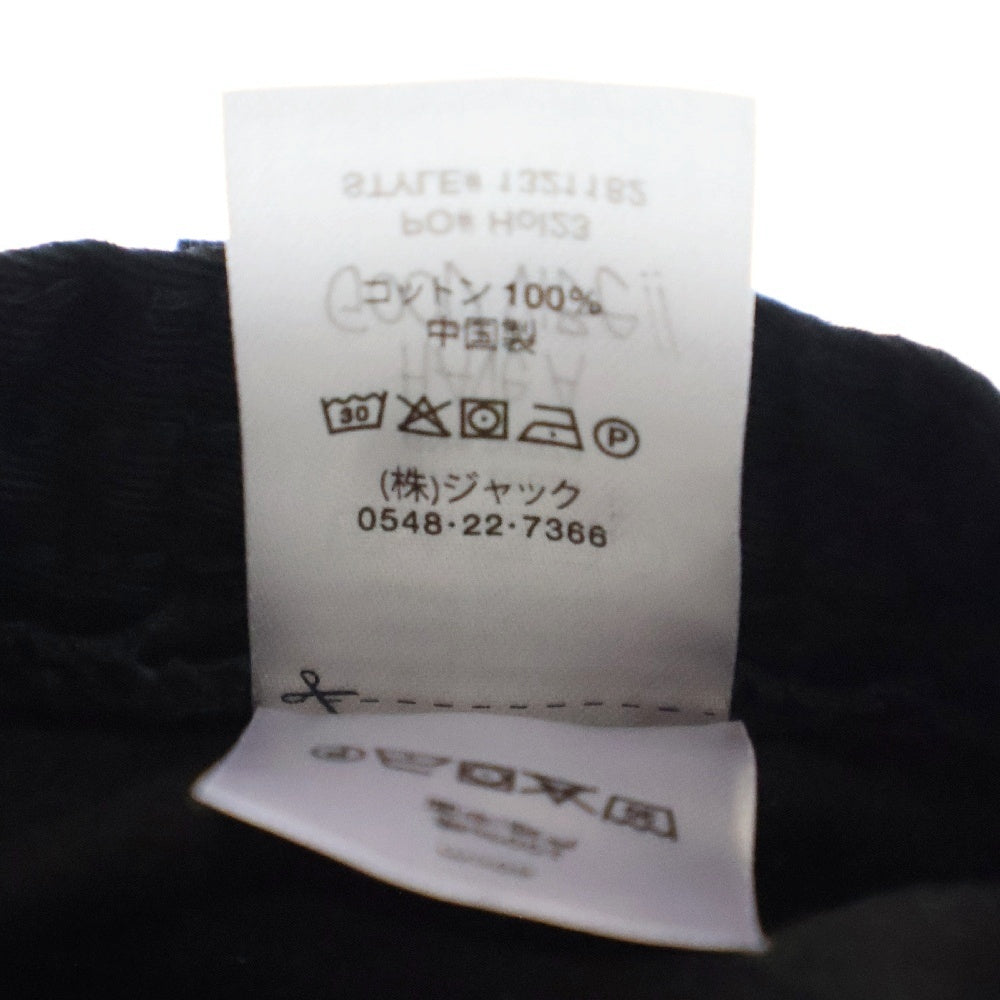 STUSSY(ステューシー) ロゴ刺繍バケットハット 帽子 ブラック