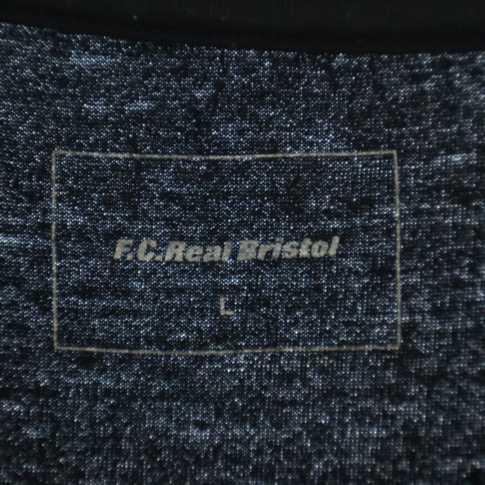 F.C.R.B./F.C.Real Bristol/FCRB(エフシーアールビー/エフシーレアルブリストル) 15SS VICTORY TEE ロゴプリント クルーネック 半袖Tシャツカットソー ブラック FCRB-150029