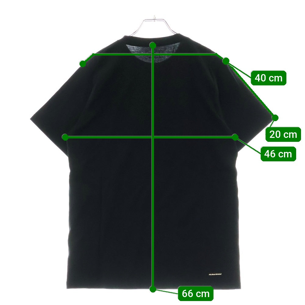 F.C.R.B./F.C.Real Bristol/FCRB(エフシーアールビー/エフシーレアルブリストル) 15SS VICTORY TEE ロゴプリント クルーネック 半袖Tシャツカットソー ブラック FCRB-150029