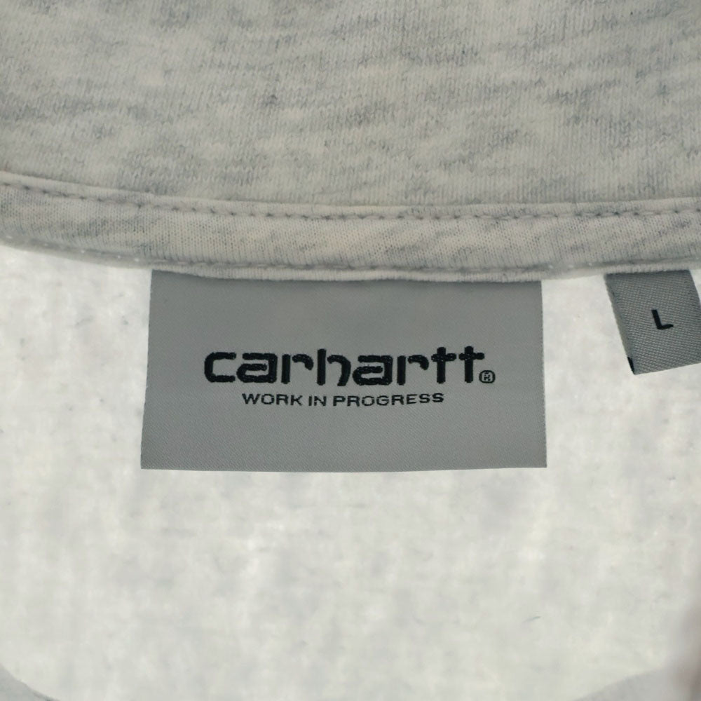 CARHARTT(カーハート) HALF ZIP AMERICAN SCRIPT SWEAT ハーフジップ アメリカン スクリプトプルオーバースウェット トレーナー グレー