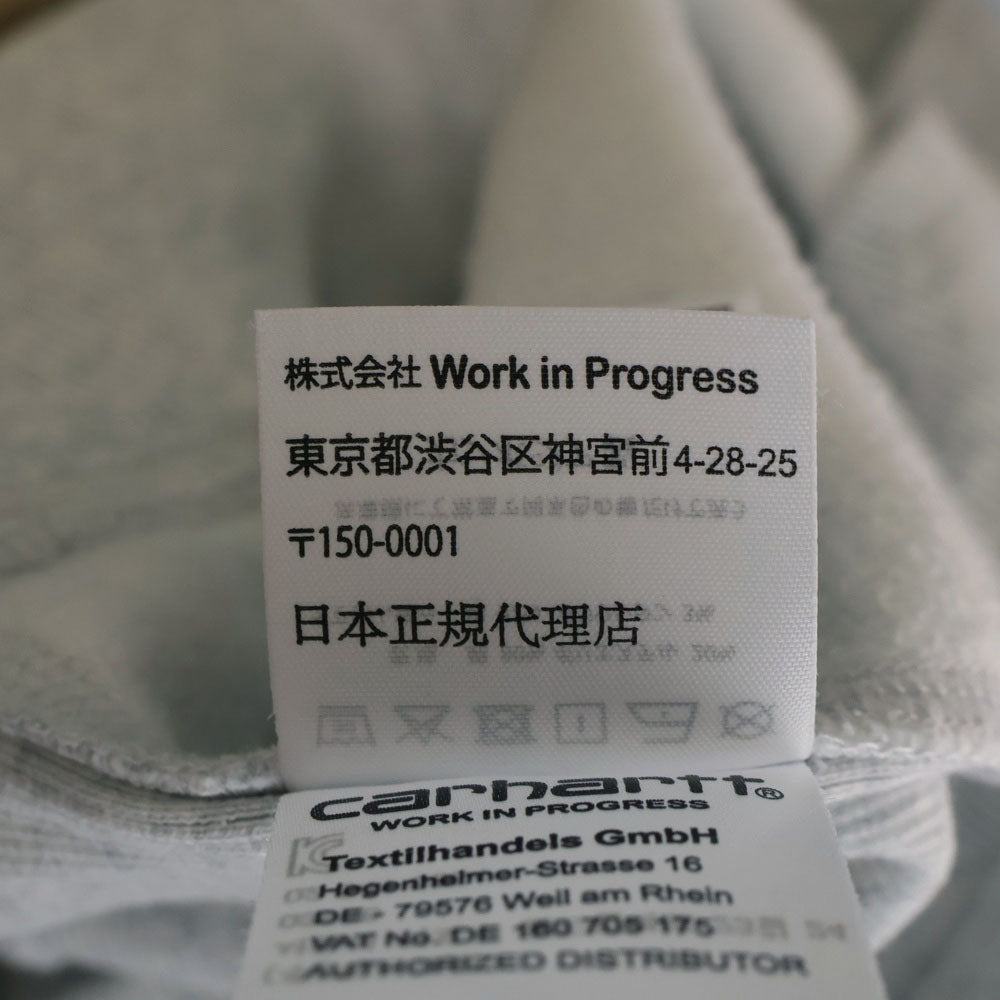 CARHARTT(カーハート) HALF ZIP AMERICAN SCRIPT SWEAT ハーフジップ アメリカン スクリプトプルオーバースウェット トレーナー グレー