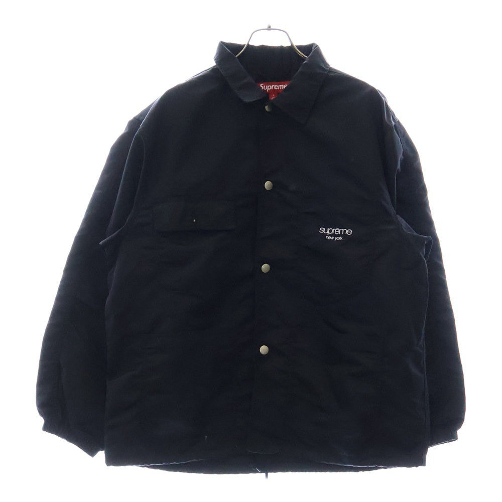 SUPREME(シュプリーム) 24SS Nylon Chore Coat ナイロンチョアコート クラシックロゴ 4ポケットナイロンコート ブラック