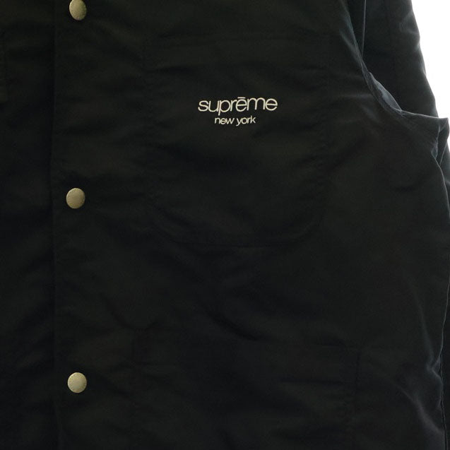 SUPREME(シュプリーム) 24SS Nylon Chore Coat ナイロンチョアコート クラシックロゴ 4ポケットナイロンコート ブラック