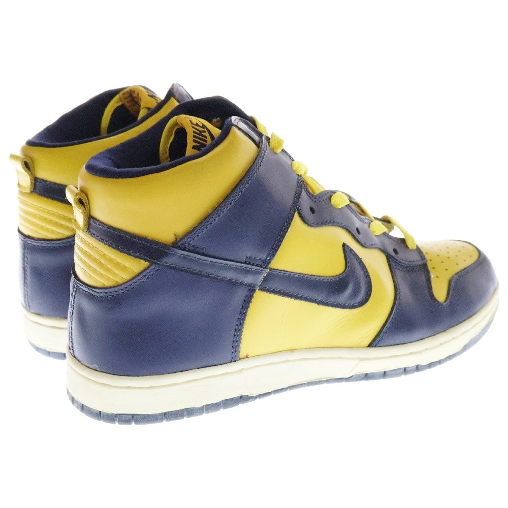 NIKE(ナイキ) 【観賞用 1998年製】 DUNK HIGH LE MICHIGAN ダンクハイ ミシガン ハイカットスニーカー ネイビー/イエロー US10/28cm 630335-471