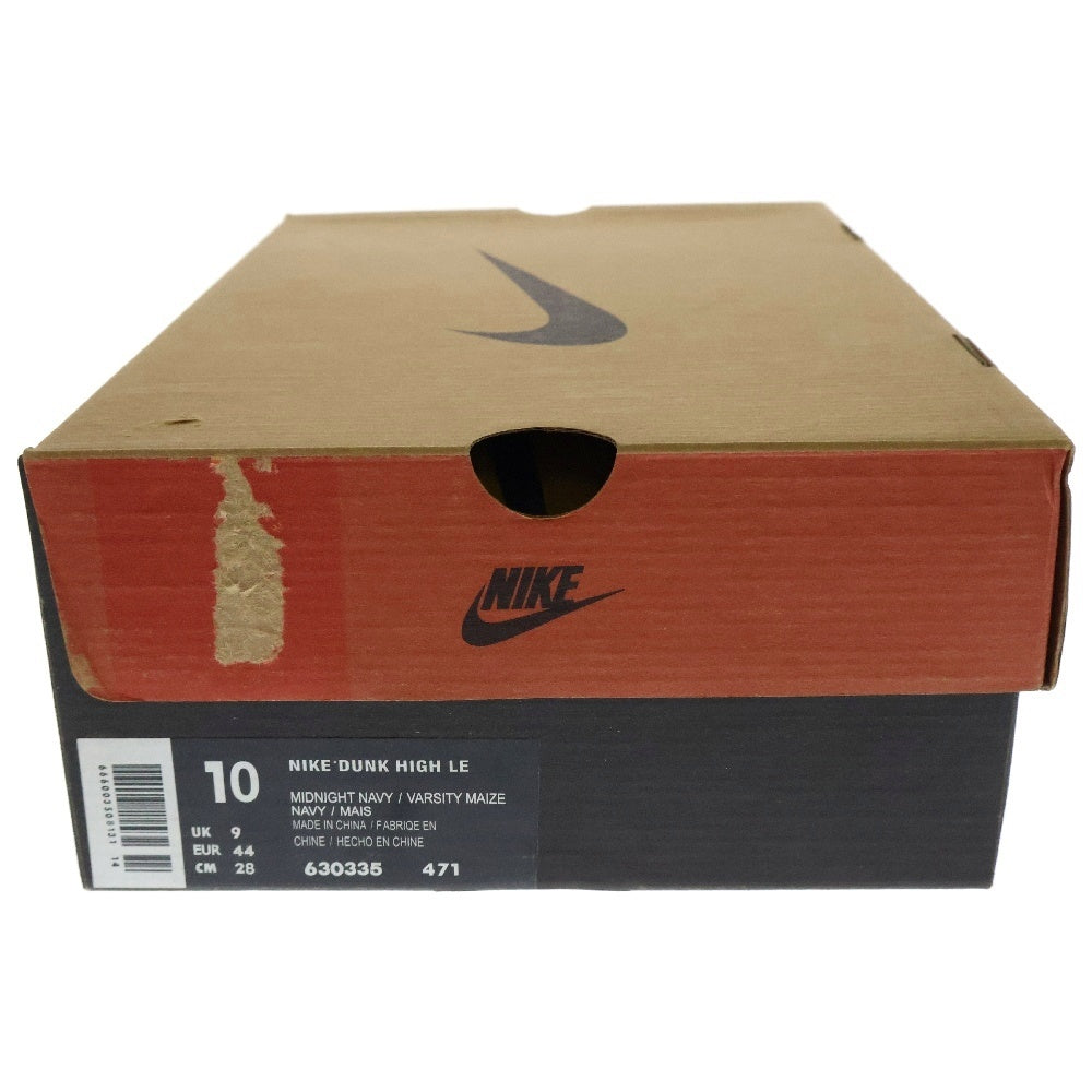 NIKE(ナイキ) 【観賞用 1998年製】 DUNK HIGH LE MICHIGAN ダンクハイ ミシガン ハイカットスニーカー ネイビー/イエロー US10/28cm 630335-471