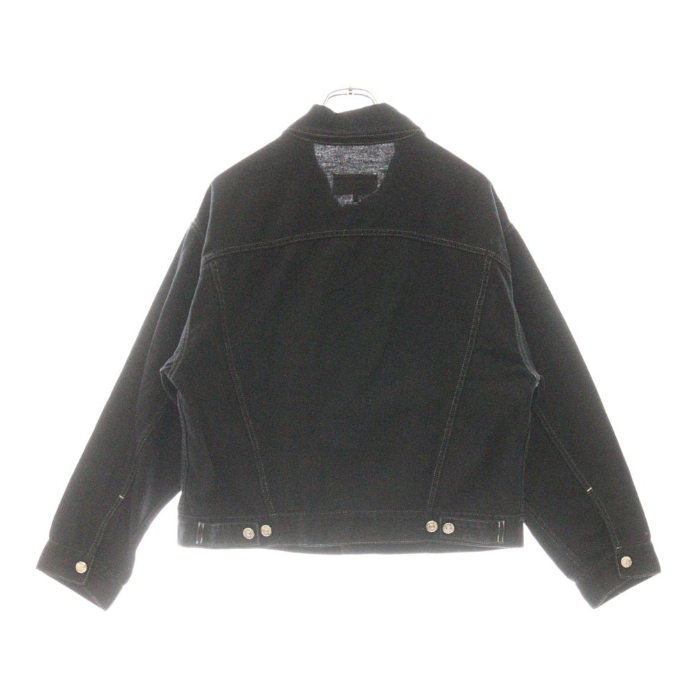 MM6 Maison Margiela(エムエムシックスメゾンマルジェラ) 24SS アームホール カットアウト デニム ジャケット ブラック S62AN0121 レディース