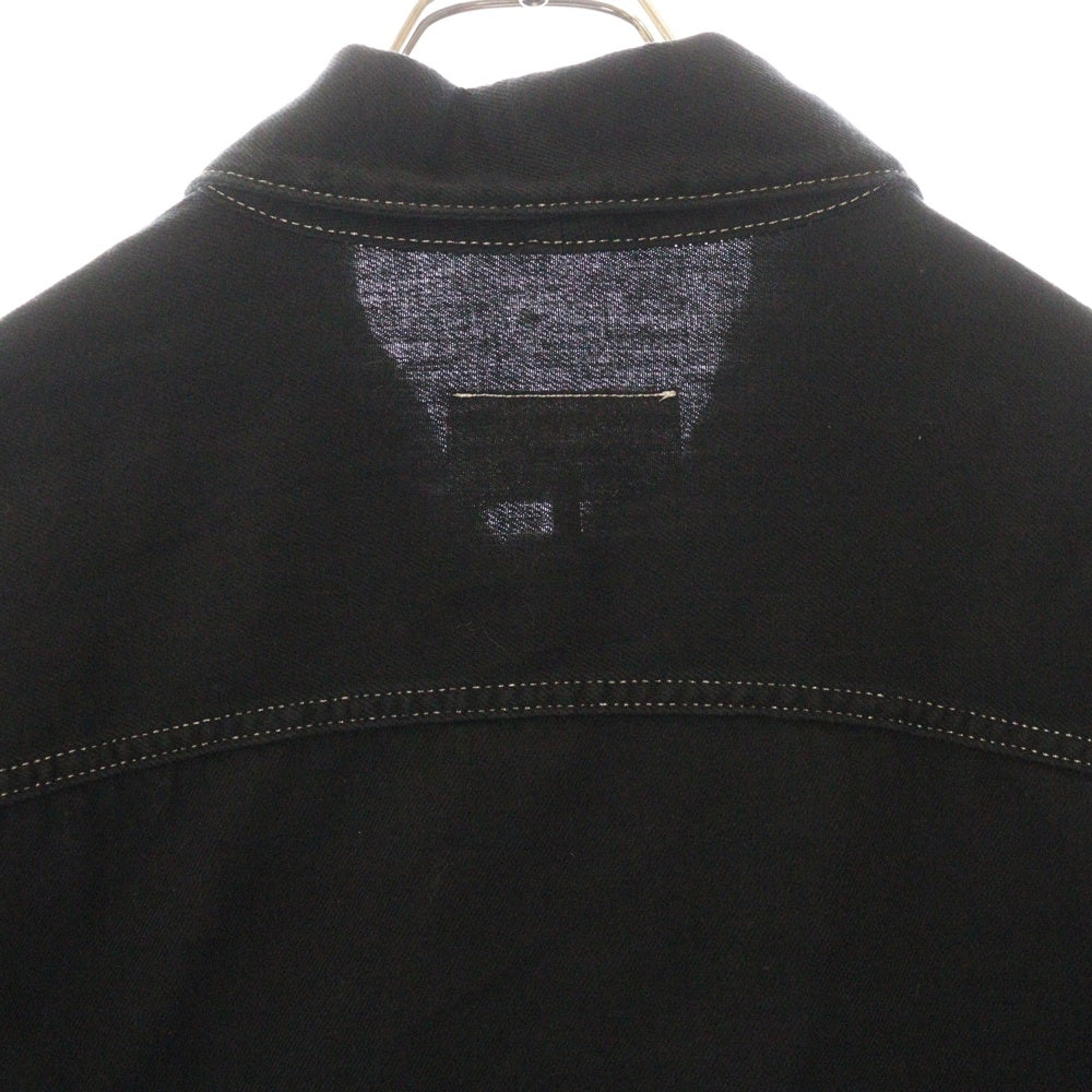 MM6 Maison Margiela(エムエムシックスメゾンマルジェラ) 24SS アームホール カットアウト デニム ジャケット ブラック S62AN0121 レディース